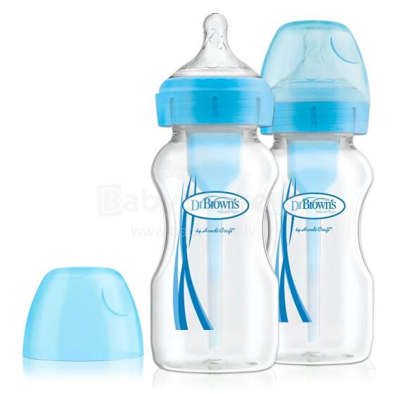 Dr.Browns WB92602 Wide neck bottle 270 ml PP OPTIONS PLUS 2 PACK blue