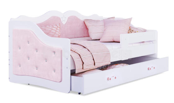 AJK Lili 1608 Crystal Art.241948 Light Pink  pusaudžu gulta 180x80cm
