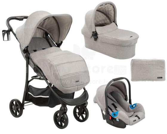 Stroller 3in1 Selina Light Grey 2023