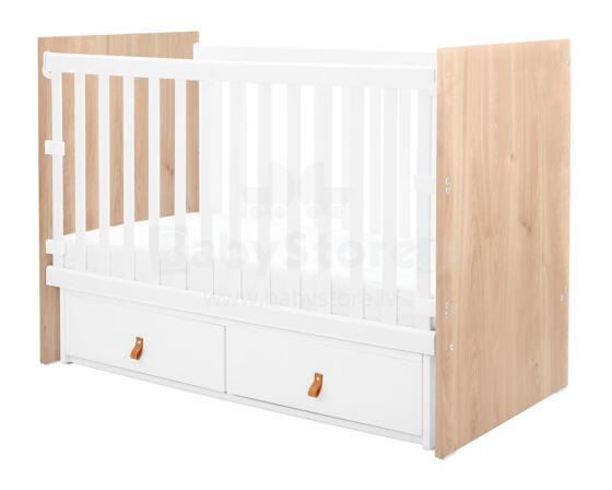 Chipboard baby cot with drawers Hollee Wood