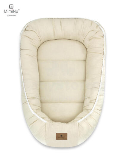 KIECZMERSKI Baby cocoon COTTON MUSLIN warm beige cotton 100%