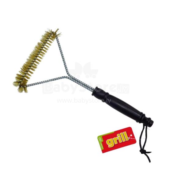 Grill brush with brass wire 30.5 cm