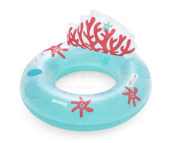 BESTWAY 43730 Swimming ring with backrest Coral reef 1.07x1.13