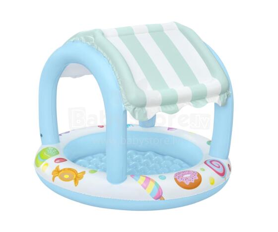 BESTWAY 52638 Inflatable pool with roof and inflatable bottom Candy House 1.04x84