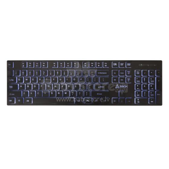 Sbox K-22 Keyboard US Black