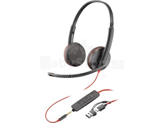 Plantronics BlackWire C3225 USB-C and USB-C/A