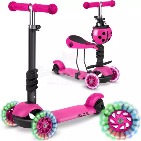 Ricokids Buggy Art.243744 Pink  Three-wheeled scooter
