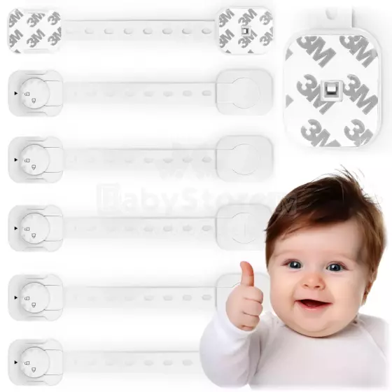 Ricokids Strap Lock Art.798200  Drawer/refrigerator protection,6 psc
