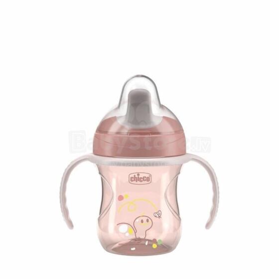 180622 NO-SPILL CUP WITH HARD SPOUT 200ML 6+ PINK