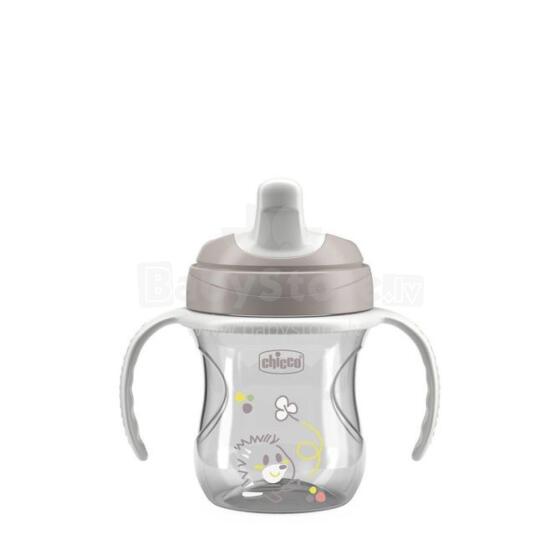 180646 NO-SPILL CUP WITH HARD SPOUT 200ML 6+ GREY