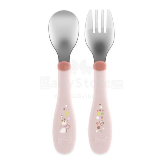 179411 METAL CUTLERY 18M + PEACH
