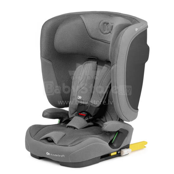 KINDERKRAFT FIX2GO i-Size autokrēsliņš 76-150cm pelēks