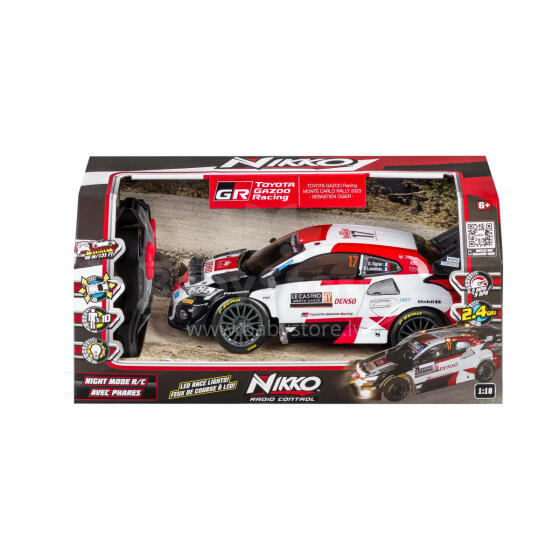 NIKKO RC Automašīna Night Mode - Toyota Gazoo Racing - Ogier, mērogs 1:18