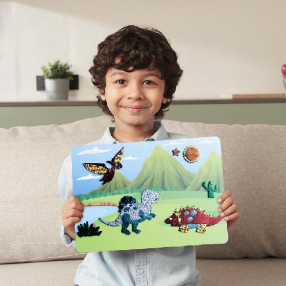 TREFL 62606 Skillmatics Foil Fun Dinosaur Land