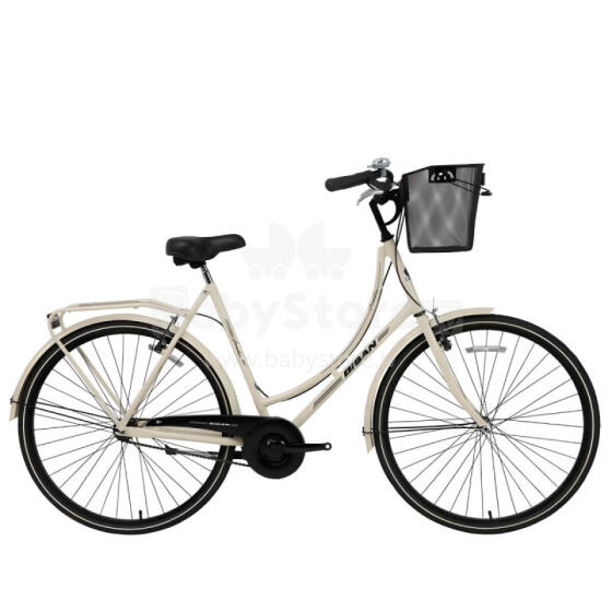 Pilsētas velosipēds Bisan 28 Paradise Bēšs/melns (Rata izmērs: 28" Rāmja izmērs: M)