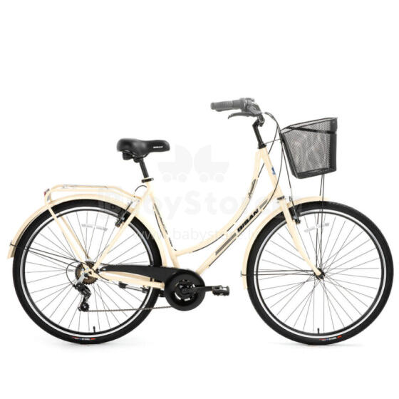 Pilsētas velosipēds Bisan 28 Paradise S Bēšs/melns (Rata izmērs: 28" Rāmja izmērs: M)