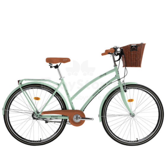 Pilsētas velosipēds Bisan 28 Serenity Zaļš/sudrabs (Rata izmērs: 28" Rāmja izmērs: M)