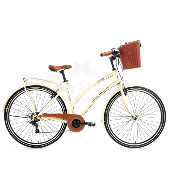 Pilsētas velosipēds Bisan 28 Serenity S bēšs/melns (Rata izmērs: 28 Rāmja izmērs: M)