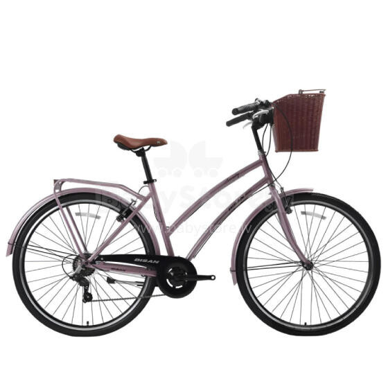 Pilsētas velosipēds Bisan 28 Serenity S rozā/melns (Rata izmērs: 28 Rāmja izmērs: L)
