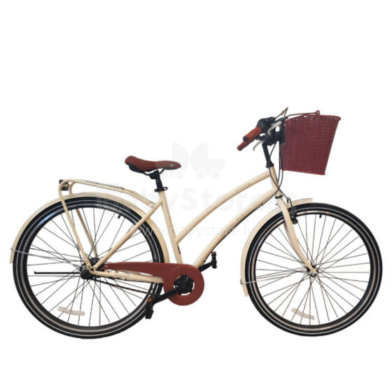 Pilsētas velosipēds Bisan 28 Serenity  Bēšs/sudrabs (Riteņu izmērs: 28" Rāmja Izmērs: M)