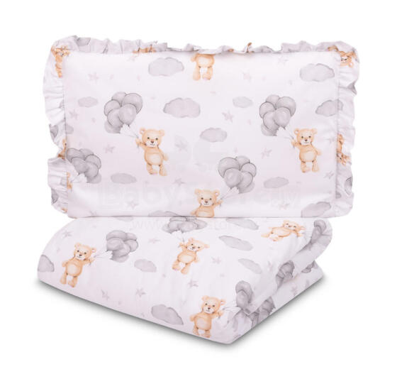 2 PIECE BEDDING TEDDY GREY 100X135 CM