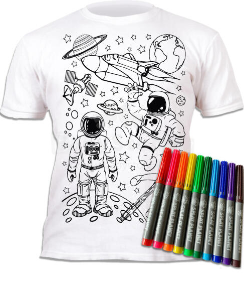 Splat Planet krekliņš ar flomāsteriem, Kosmoss