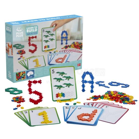 Plus Plus konstruktors, Mācos ABC un 123, 600 gab.