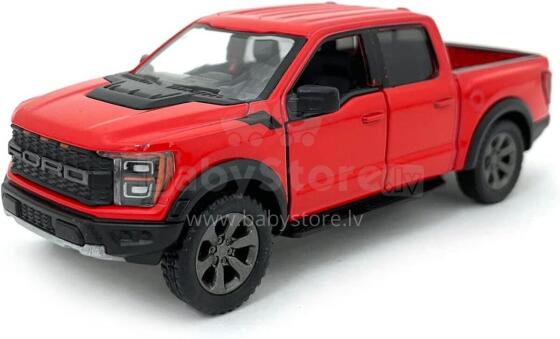 KiNSMART automašīna, 2022 Ford F-150 Raptor, sarkana