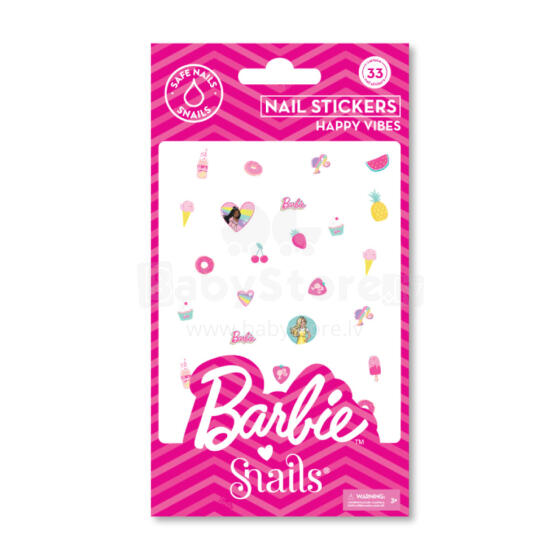 Barbie Snails nagu uzlīmes, Happy Vibes