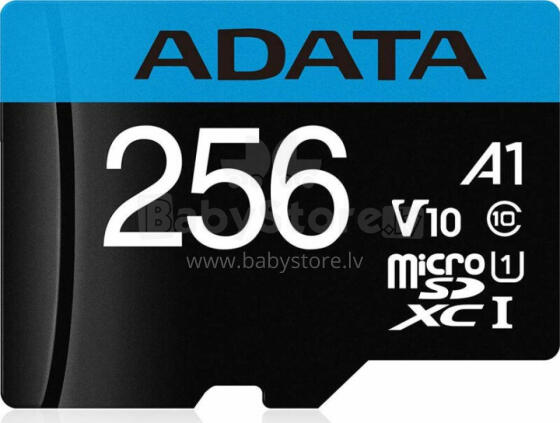 Карта ADATA Premier MicroSDXC 256 ГБ Class 10 UHS-I A1 V10 (AUSDX256GUICL10A1-RA1)