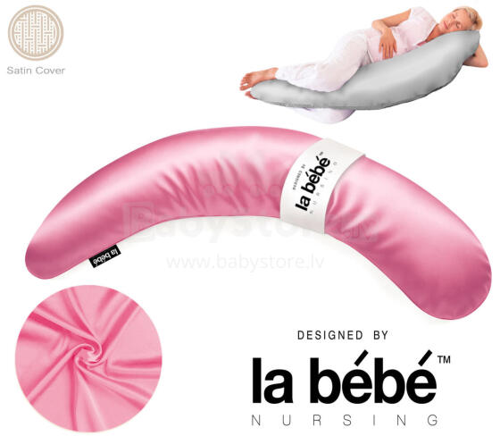 La Bebe™ Moon Satin Maternity Pillow  Art.246531 Large pregnancy pillow with Memory Foam filling (especially soft and quiet filling) 195cm