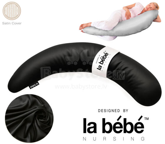 La Bebe™ Moon Satin Maternity Pillow  Art.246535 Large pregnancy pillow with Memory Foam filling (especially soft and quiet filling) 195cm
