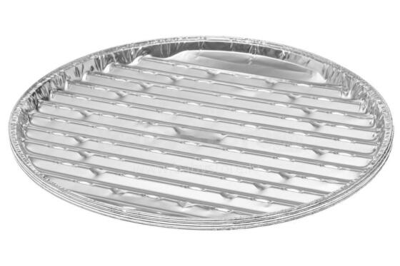Mustang Barbeque foil tray round 4 pcs aluminium