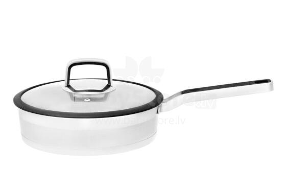 Maku tērauda sautēšanas panna ar stikla vāku 2,5 L 25 cm