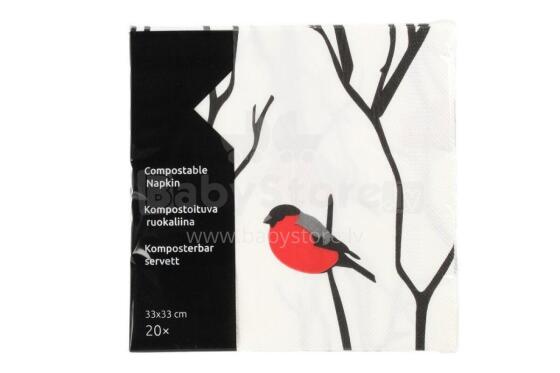 Napkin 33cm compostable bullfinch 20 pcs/pack display