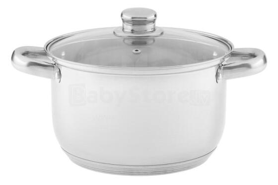 Maku Deal katls no nerūsējošā tērauda ar stikla vāku 22 cm 4,2 L