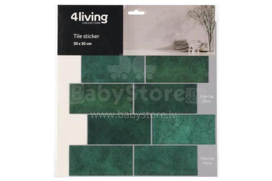 4Living Tile uzlīme zaļa 30x30 cm