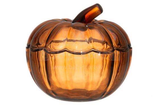 4Living Storage jar Pumpkin with lid glass 17,5x17,5x15,5 cm