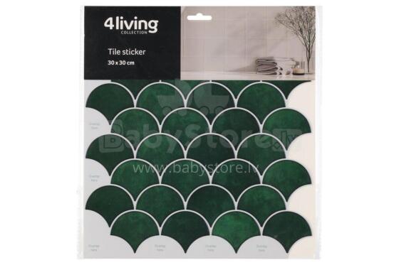 4Living Tile sticker fish scale green 30x30 cm