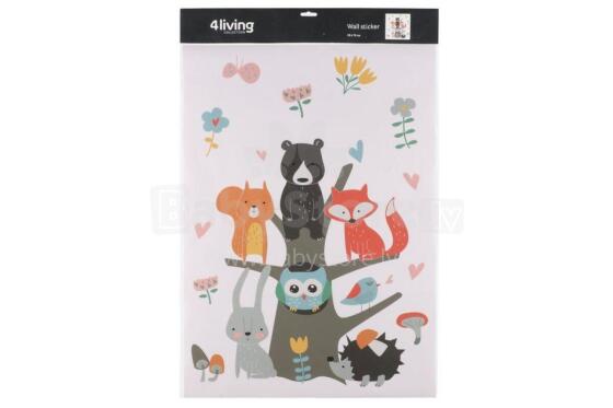 4Living Wall sticker forest animals 50 x 70 cm