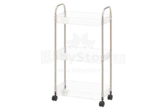 4Living Storage cart Air 3-layers with wheels clear