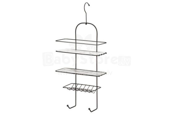 4Living Shower caddy Roma black/white marble design