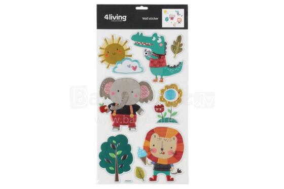 4Living Wall sticker Crocodile and friends shiny surface