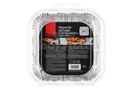 Saana Paper for air fryer black and white square 50 pcs