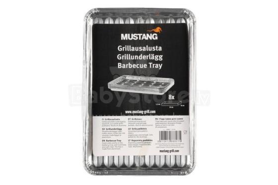 Mustang Barbeque foil tray Mini 8 pcs aluminium display