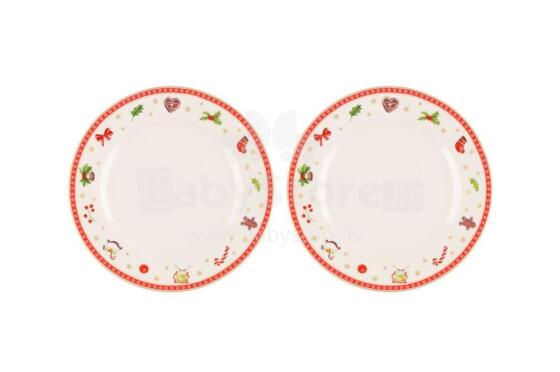 Winteria Plate natale 2 pcs 19 cm