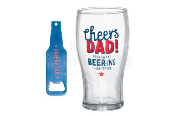 Winteria Gift set beer glass and bottle opener
