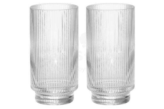 Maku drinking glass ribbed 2 pcs 49 cl