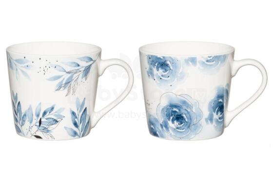 4Living Mug blue flowers 40 cl assortment