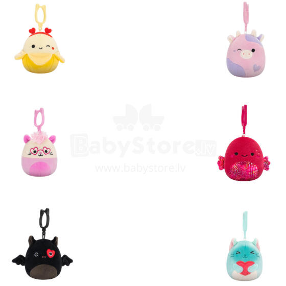 SQUISHMALLOWS Clip-on plush Valentine´s Day edition, 8 cm